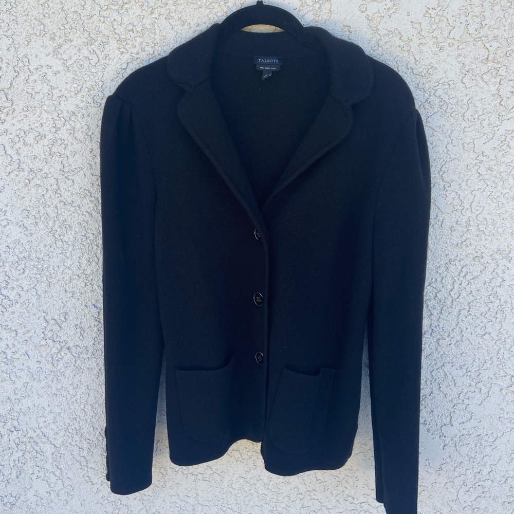 Talbots Merino Sweater Jacket